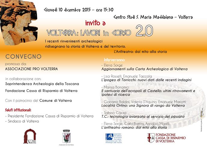 VOLTERRA LAVORI IN CORSO 2.0